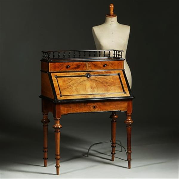 Grote foto noten met wildnoten willem iii secretaire met zwarte accenten ca 1875 no.360410 antiek en kunst overige in antiek gebruiksvoorwerpen