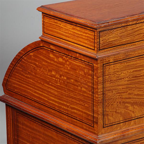 Grote foto satijnhouten damesbureau met inktpotjes en zeer fraai ingelegd ca 1890 no.360420 antiek en kunst overige in antiek gebruiksvoorwerpen