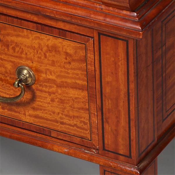 Grote foto satijnhouten damesbureau met inktpotjes en zeer fraai ingelegd ca 1890 no.360420 antiek en kunst overige in antiek gebruiksvoorwerpen