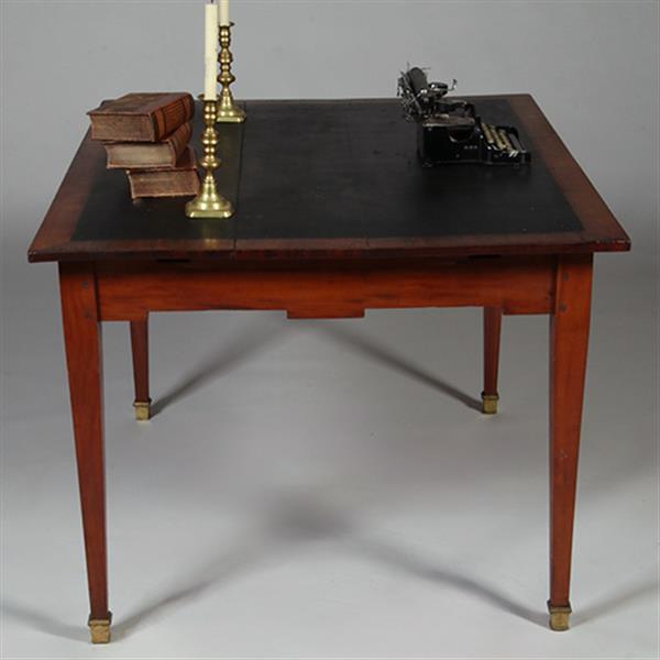 Grote foto hollandse 18e eeuwse werktafel louis seize ingelegd met wasdoek no.351970 antiek en kunst stoelen en banken