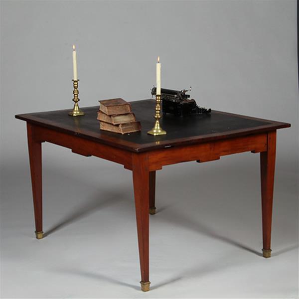 Grote foto hollandse 18e eeuwse werktafel louis seize ingelegd met wasdoek no.351970 antiek en kunst stoelen en banken