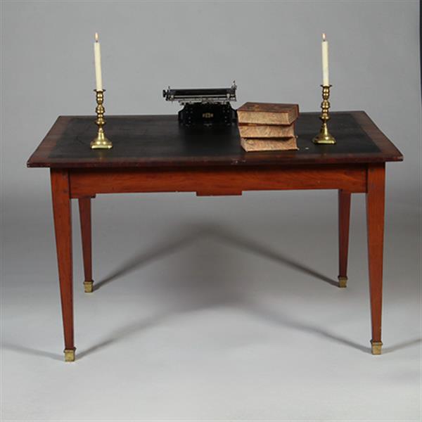 Grote foto hollandse 18e eeuwse werktafel louis seize ingelegd met wasdoek no.351970 antiek en kunst stoelen en banken