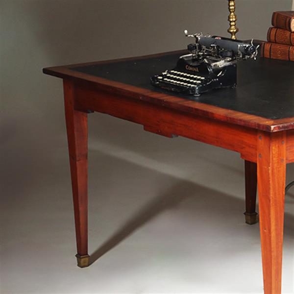 Grote foto hollandse 18e eeuwse werktafel louis seize ingelegd met wasdoek no.351970 antiek en kunst stoelen en banken