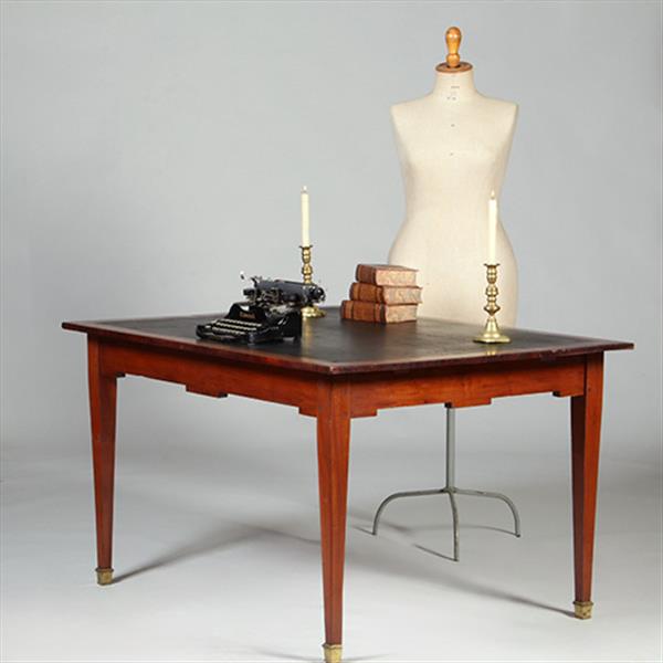 Grote foto hollandse 18e eeuwse werktafel louis seize ingelegd met wasdoek no.351970 antiek en kunst stoelen en banken