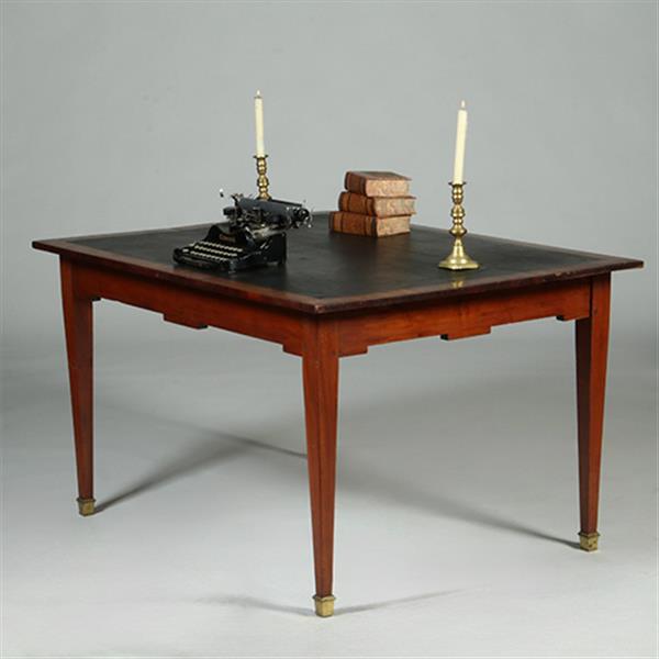 Grote foto hollandse 18e eeuwse werktafel louis seize ingelegd met wasdoek no.351970 antiek en kunst stoelen en banken