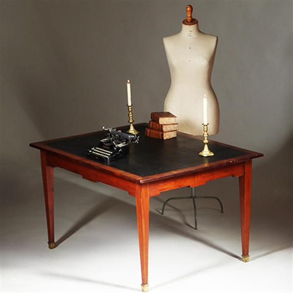 Grote foto hollandse 18e eeuwse werktafel louis seize ingelegd met wasdoek no.351970 antiek en kunst stoelen en banken