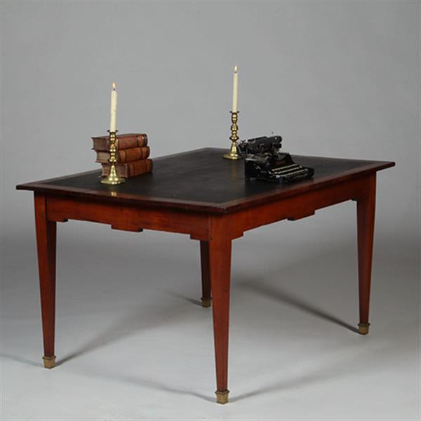 Grote foto hollandse 18e eeuwse werktafel louis seize ingelegd met wasdoek no.351970 antiek en kunst stoelen en banken