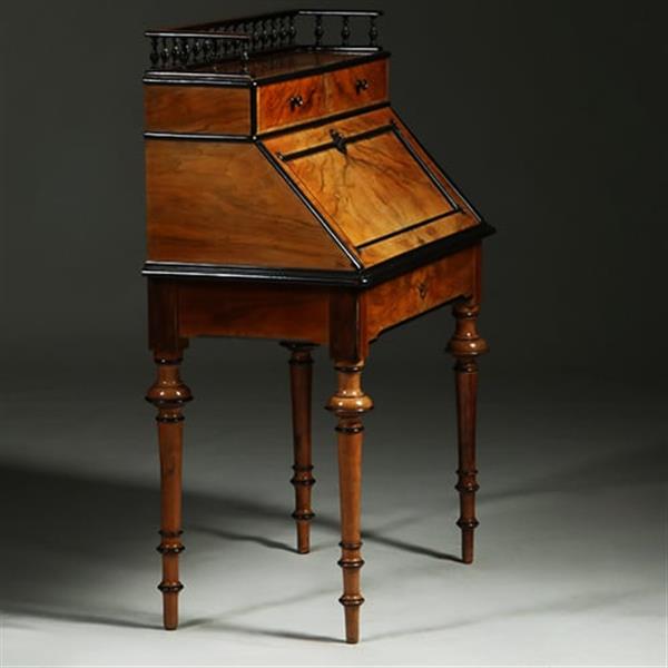 Grote foto noten met wildnoten willem iii secretaire met zwarte accenten ca 1875 no.360410 antiek en kunst overige in antiek gebruiksvoorwerpen