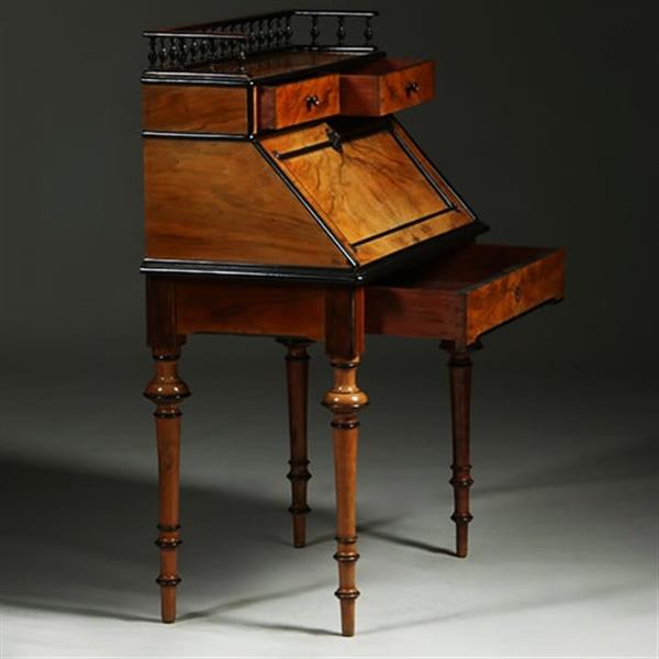 Grote foto noten met wildnoten willem iii secretaire met zwarte accenten ca 1875 no.360410 antiek en kunst overige in antiek gebruiksvoorwerpen