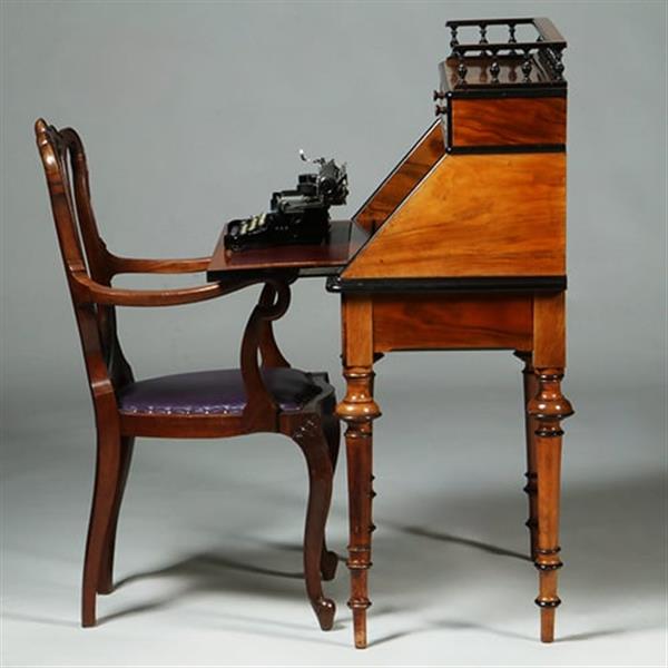 Grote foto noten met wildnoten willem iii secretaire met zwarte accenten ca 1875 no.360410 antiek en kunst overige in antiek gebruiksvoorwerpen