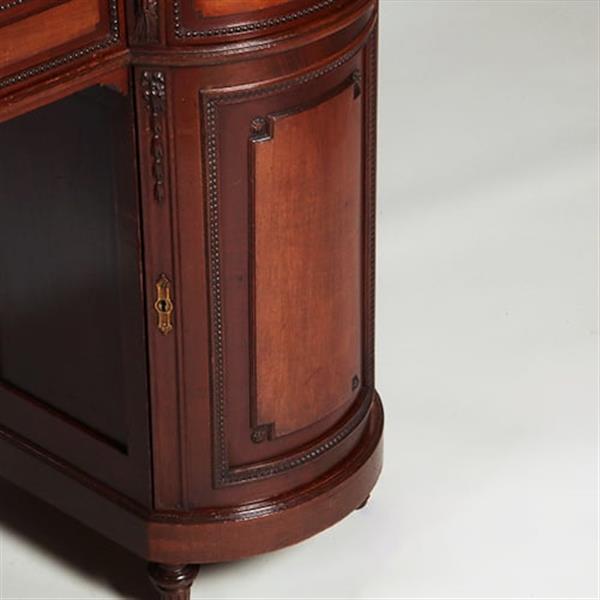 Grote foto niervormig klein bureau met opstand en ingelegd met zwart leer ca 1885 no.351920 antiek en kunst overige in antiek gebruiksvoorwerpen