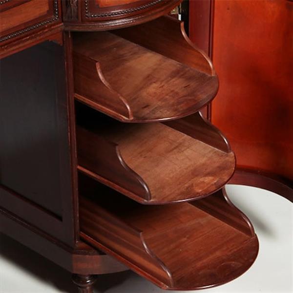 Grote foto niervormig klein bureau met opstand en ingelegd met zwart leer ca 1885 no.351920 antiek en kunst overige in antiek gebruiksvoorwerpen