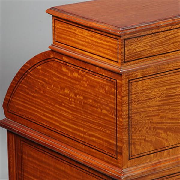 Grote foto satijnhouten damesbureau met inktpotjes en zeer fraai ingelegd ca 1890 no.360420 antiek en kunst overige in antiek gebruiksvoorwerpen