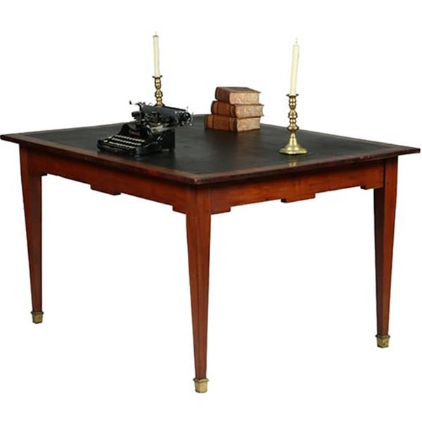 Grote foto hollandse 18e eeuwse werktafel louis seize ingelegd met wasdoek no.351970 antiek en kunst stoelen en banken