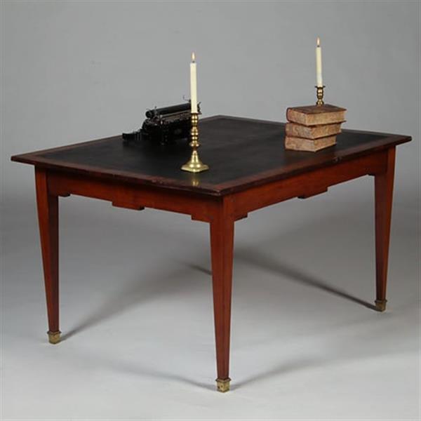 Grote foto hollandse 18e eeuwse werktafel louis seize ingelegd met wasdoek no.351970 antiek en kunst stoelen en banken