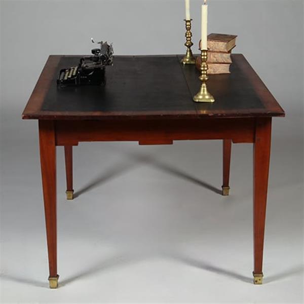 Grote foto hollandse 18e eeuwse werktafel louis seize ingelegd met wasdoek no.351970 antiek en kunst stoelen en banken