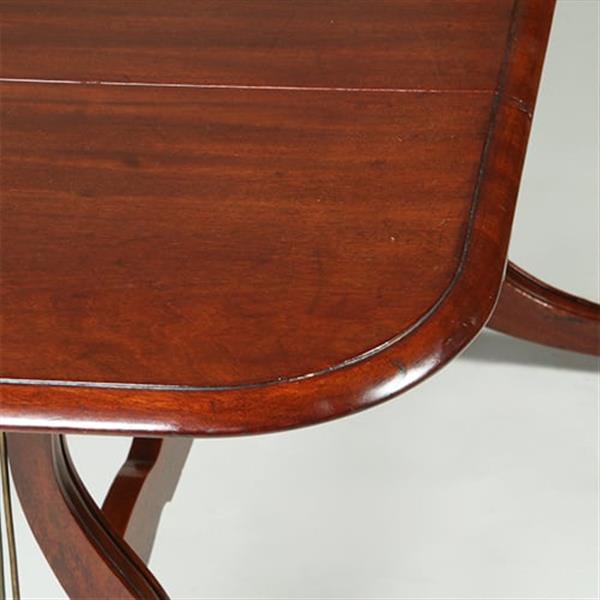 Grote foto massief mahonie sidetable of smalle schrijftafel met 2 laden en op en neerklapbare oren no.351910 antiek en kunst stoelen en banken