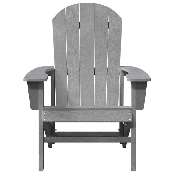 Grote foto vidaxl adirondack stoel lichtgrijs 82 x 74 x 92 cm hdpe tuin en terras tuinmeubelen