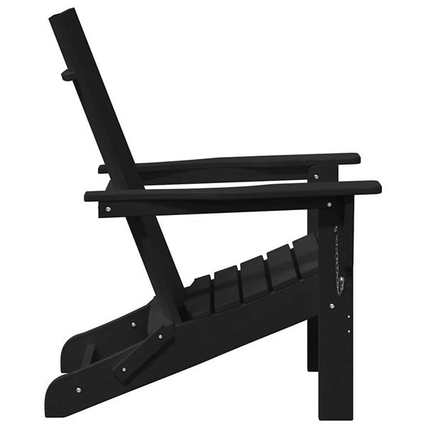 Grote foto vidaxl vouw adirondack stoel zwart 80 5 x 74 5 x 92 cm hdpe tuin en terras tuinmeubelen