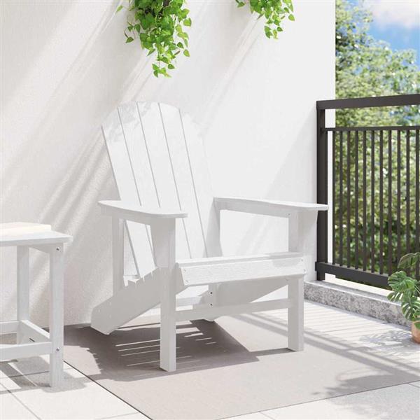 Grote foto vidaxl adirondack stoel wit 82 x 74 x 92 cm hdpe tuin en terras tuinmeubelen