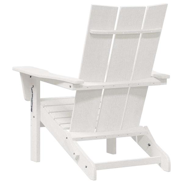 Grote foto vidaxl vouw adirondack stoel wit 80 5 x 74 5 x 92 cm hdpe tuin en terras tuinmeubelen