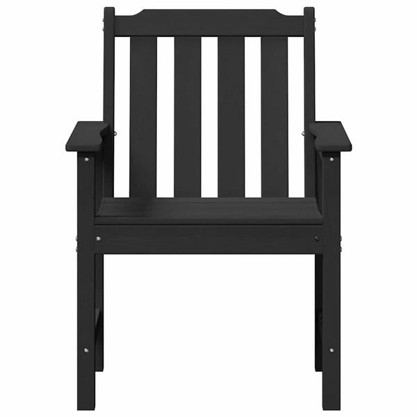Grote foto vidaxl tuin eetkamerstoel 2 pcs zwart 65 5 x 59 x 88 cm hdpe tuin en terras tuinmeubelen