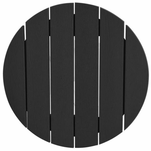 Grote foto vidaxl bartafel zwart 55 x 55 x 107 cm polyetheen tuin en terras tuinmeubelen