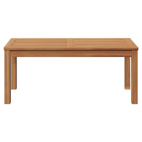 Grote foto vidaxl tafel bruin 95 x 45 x 40 cm massief teakhout tuin en terras tuinmeubelen