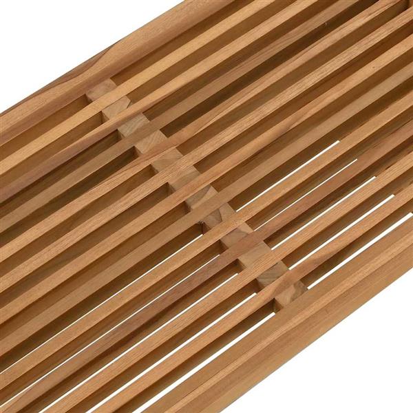 Grote foto vidaxl tuin bijzettafel bruin 70 x 37 5 x 35 5 cm massief teakhout tuin en terras tuinmeubelen