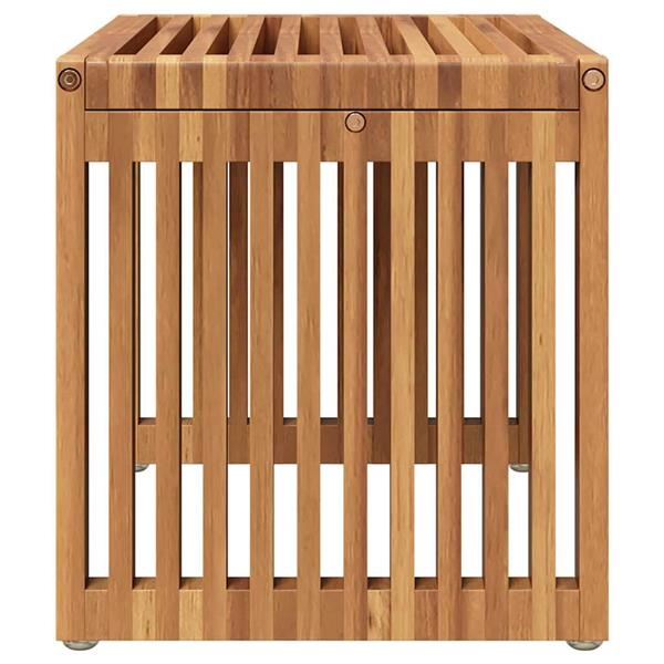 Grote foto vidaxl tuin bijzettafel bruin 50 x 32 5 x 35 cm massief teakhout tuin en terras tuinmeubelen