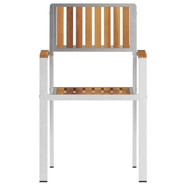 Grote foto vidaxl tuinstoel 2 pcs bruin 56 x 54 5 x 87 cm massief acaciahout tuin en terras tuinmeubelen