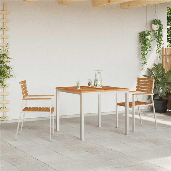 Grote foto vidaxl tuinstoel 2 pcs olie naturel 56 x 54 5 x 87 cm massief teakhout tuin en terras tuinmeubelen