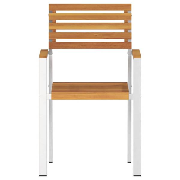 Grote foto vidaxl tuinstoel 4 pcs olie naturel massief acaciahout tuin en terras tuinmeubelen