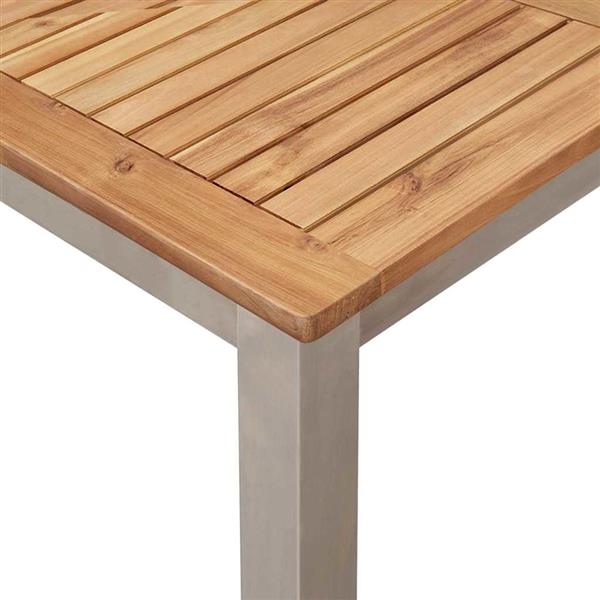 Grote foto vidaxl eettafel bruin 150 x 90 x 75 cm massief acaciahout tuin en terras tuinmeubelen