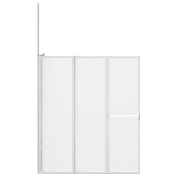 Grote foto vidaxl bad scheidingswand mat 120 x 70 x 137 cm aluminium pp paneel doe het zelf en verbouw sanitair