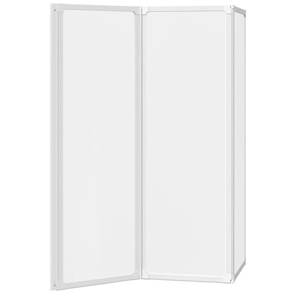 Grote foto vidaxl bad scheidingswand mat 120 x 117 cm aluminium pp paneel doe het zelf en verbouw sanitair