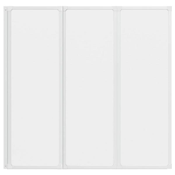 Grote foto vidaxl bad scheidingswand mat 120 x 117 cm aluminium pp paneel doe het zelf en verbouw sanitair