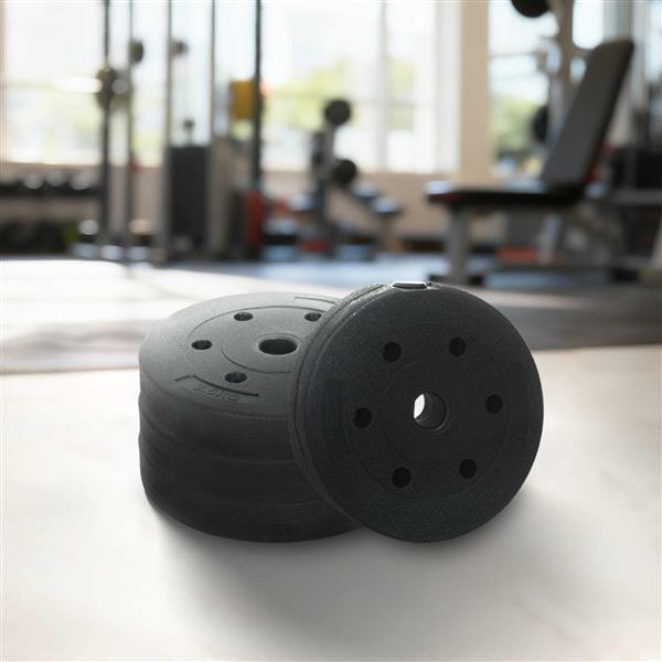 Grote foto vidaxl gewicht platen 4 pcs zwart 21.5 x 3.8 cm sport en fitness fitness