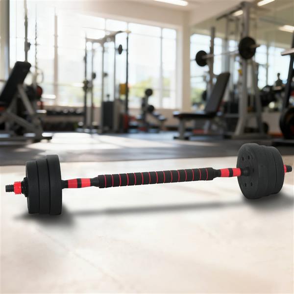 Grote foto vidaxl 2 in 1 halter set zwart en rood 121 x 19 5 x 19 5 cm sport en fitness fitness