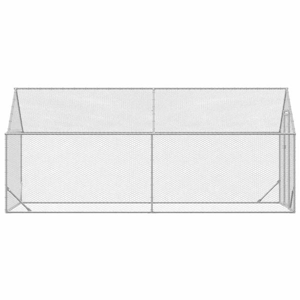 Grote foto vidaxl kippenhok zilver 400x170x177cm gegalvaniseerd staal dieren en toebehoren hokken en kooien