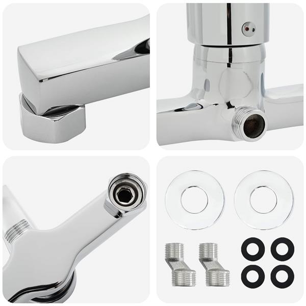 Grote foto vidaxl douchemengkraan chroom g 1 2 inch koper doe het zelf en verbouw sanitair