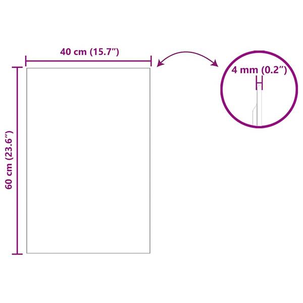 Grote foto vidaxl wandspiegel rechthoekig 40 x 60 cm gehard glas antiek en kunst spiegels