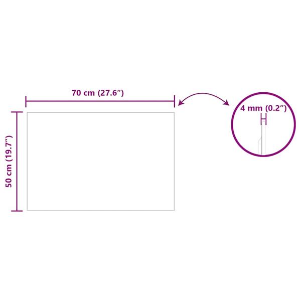Grote foto vidaxl wandspiegel rechthoekig 70 x 50 cm gehard glas antiek en kunst spiegels