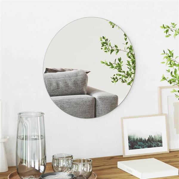 Grote foto vidaxl wandspiegel rond 40 cm gehard glas antiek en kunst spiegels