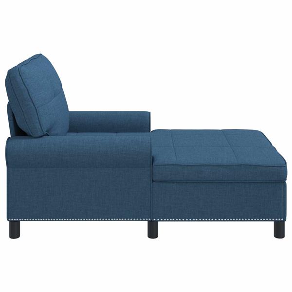 Grote foto vidaxl chaise lounge met kussen blauw 91 x 157 x 91 cm stof huis en inrichting bankstellen