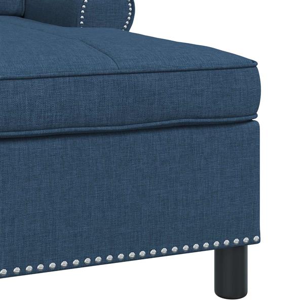 Grote foto vidaxl chaise lounge met kussen blauw 91 x 157 x 91 cm stof huis en inrichting bankstellen
