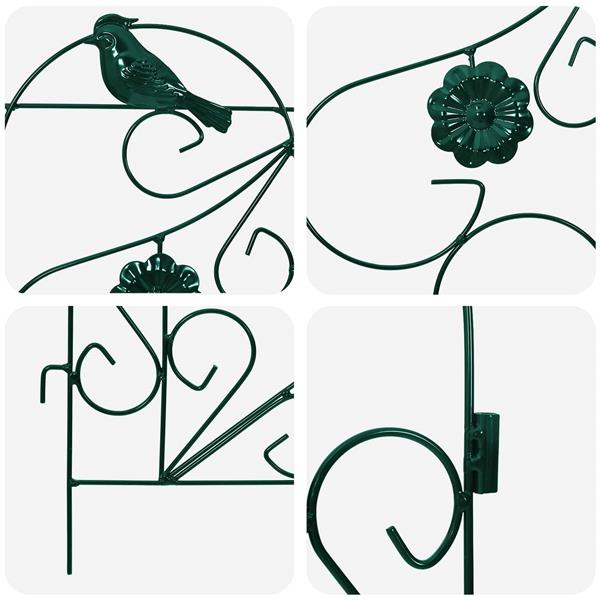 Grote foto vidaxl tuinhek latwerk groen 308 5 x 54 5 x 0 3 cm tuin en terras tuindecoratie