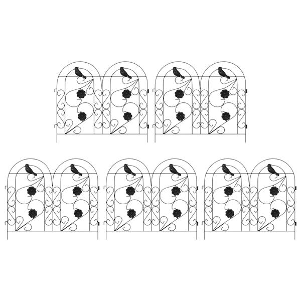 Grote foto vidaxl tuinhek latwerk zwart 308 5 x 54 5 x 0 3 cm tuin en terras tuindecoratie