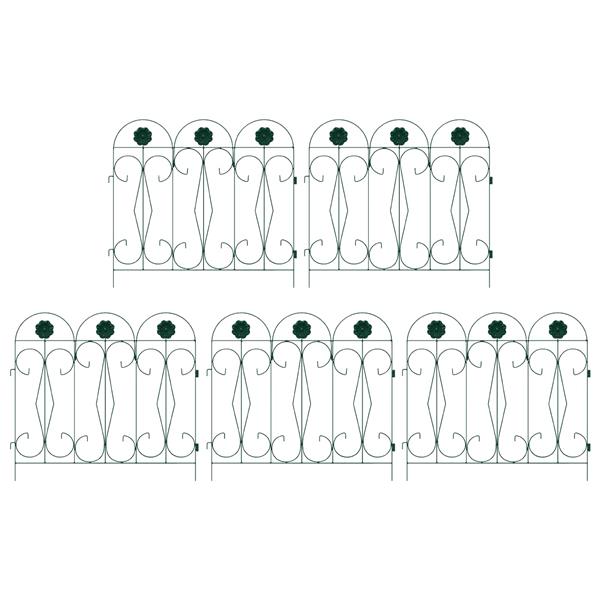Grote foto vidaxl tuinhek latwerk groen 305 5 x 55 5 x 0 3 cm tuin en terras tuindecoratie
