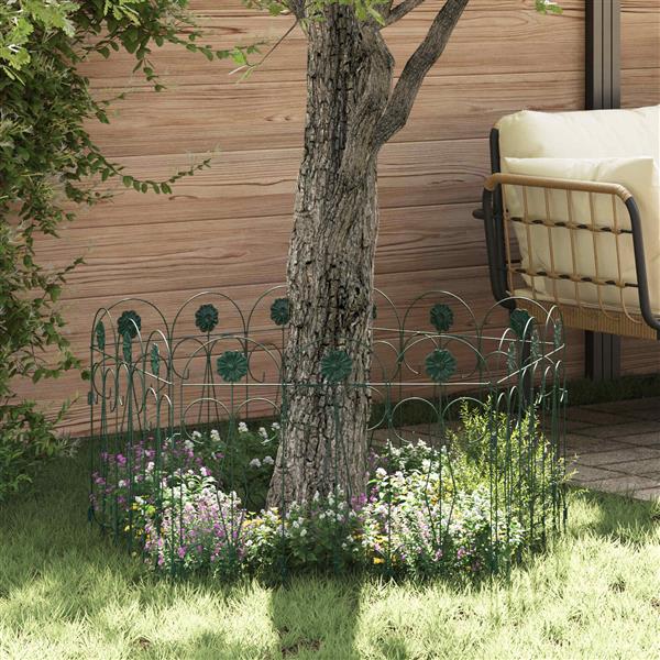 Grote foto vidaxl tuinhek latwerk groen 305 5 x 55 5 x 0 3 cm tuin en terras tuindecoratie